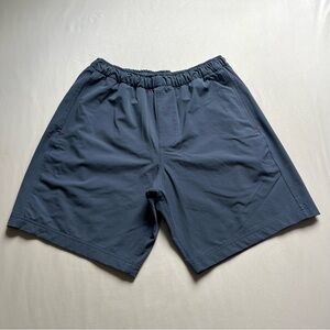 OLIVERS blue mens nylon spandex blend athletic high rise shorts